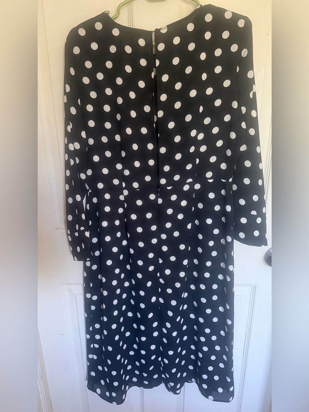 Zara Black and White Polka Dot Midi Dress
